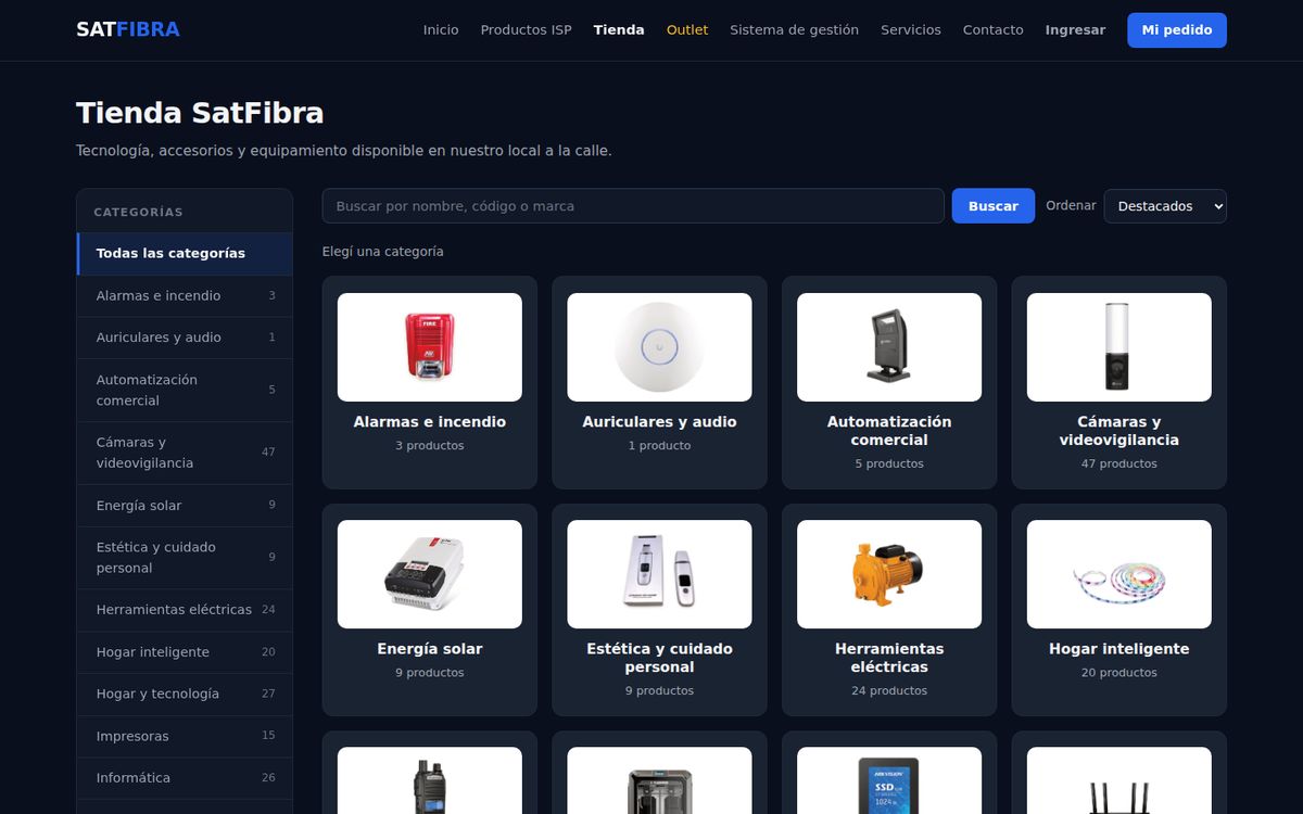 Tienda online y catálogo
