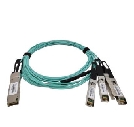 Cable óptico activo QSFP+ a 4× SFP+ 5 m